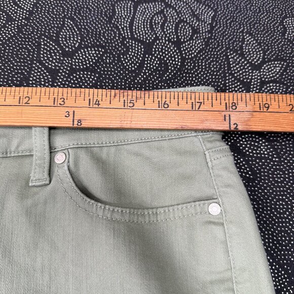 Talbots Slim Ankle Jean Curvy Olive Green Size 14P Women's Stretch Cotton Blend - Picture 7 of 11